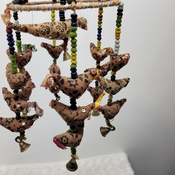 SOLD                                  Vintage baby crib mobile/ chime with birds - Picture 4 of 8